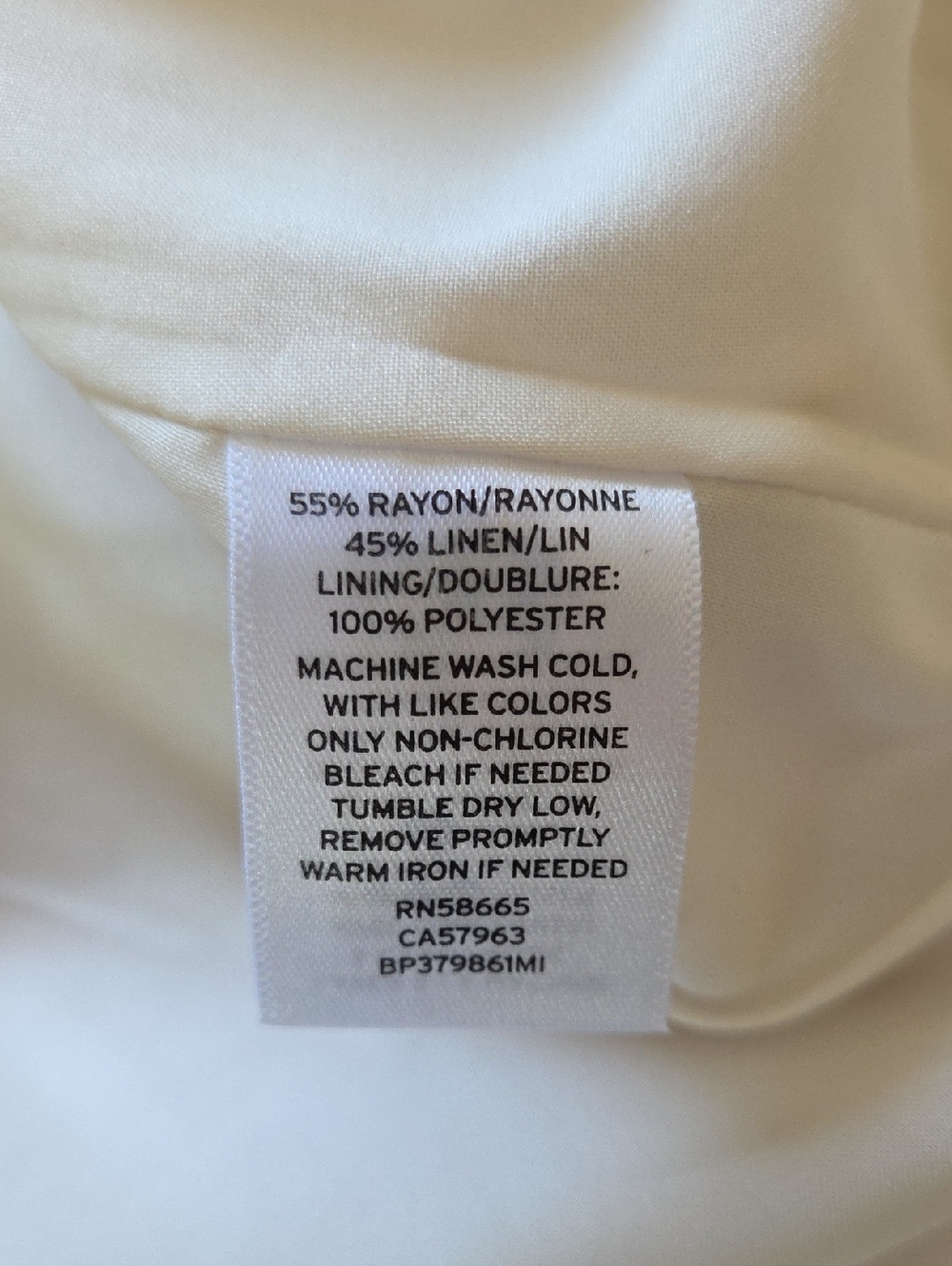 BP Nordstrom Tan & White Linen Blend Single Button Blazer - Size L - Picture 8 of 8